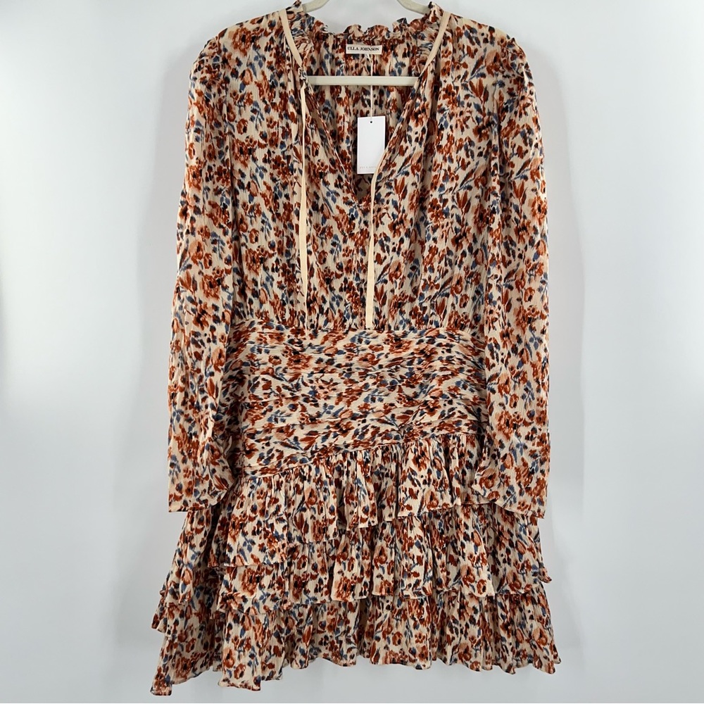 Ulla Johnson NWT Marielle Floral Mini Dress in Pearl size 16 - Picture 4 of 11